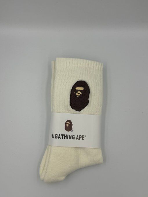 Chaussettes BAPE Head Marron Noires et Blanches | A Bathing Ape