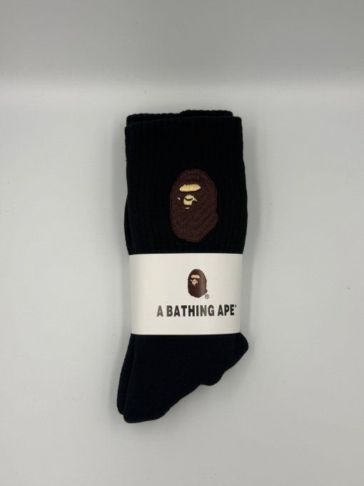 Chaussettes BAPE Head Marron Noires et Blanches | A Bathing Ape