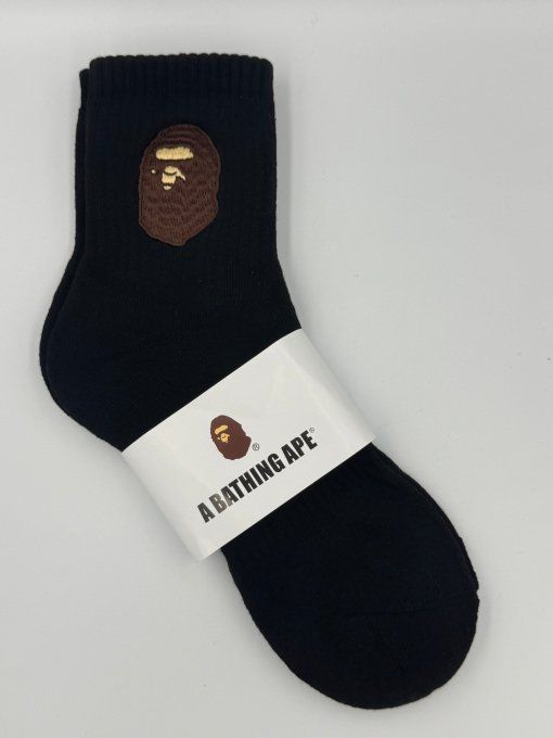 Chaussettes BAPE Head Marron Noires et Blanches | A Bathing Ape