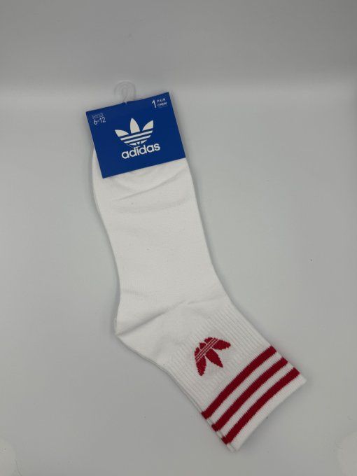 Chaussettes ADIDAS Mi-Cheville Blanches Colorées 38 - 46