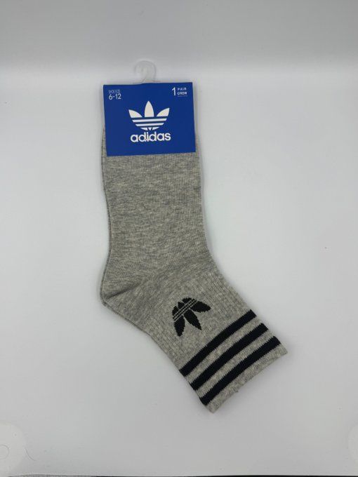 Chaussettes ADIDAS Mi-Cheville Noir & Gris 38 - 46