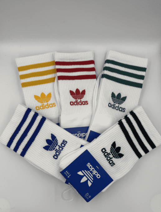 Chaussettes ADIDAS Montantes Blanches Colorées 38 - 46