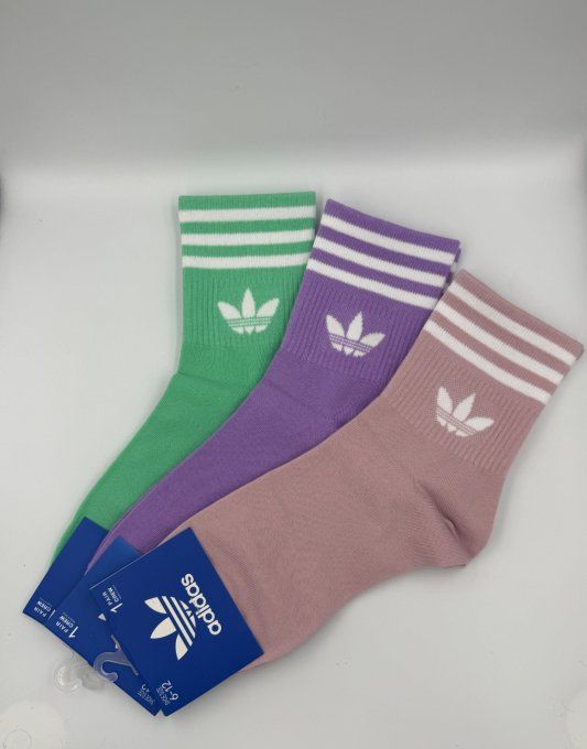 Chaussettes ADIDAS Mi-Cheville Colorées Pastel 38 - 46