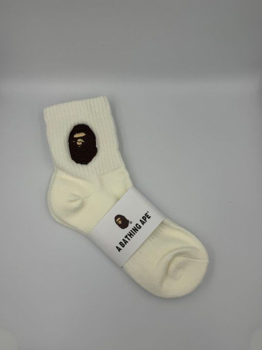 Chaussettes BAPE Head Marron Noires et Blanches | A Bathing Ape