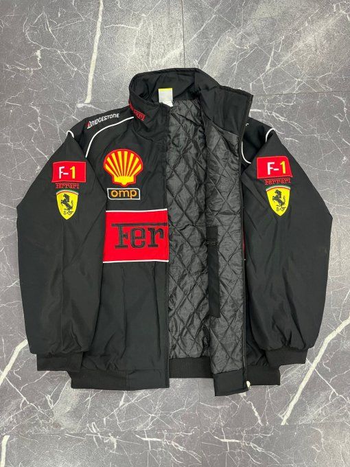 Veste Ferrari F1 Racing Noire Shell Streetwear Mixte