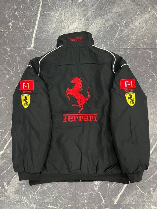 Veste Ferrari F1 Racing Noire Shell Streetwear Mixte