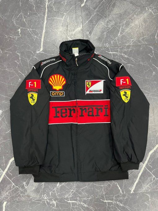 Veste Ferrari F1 Racing Noire Shell Streetwear Mixte