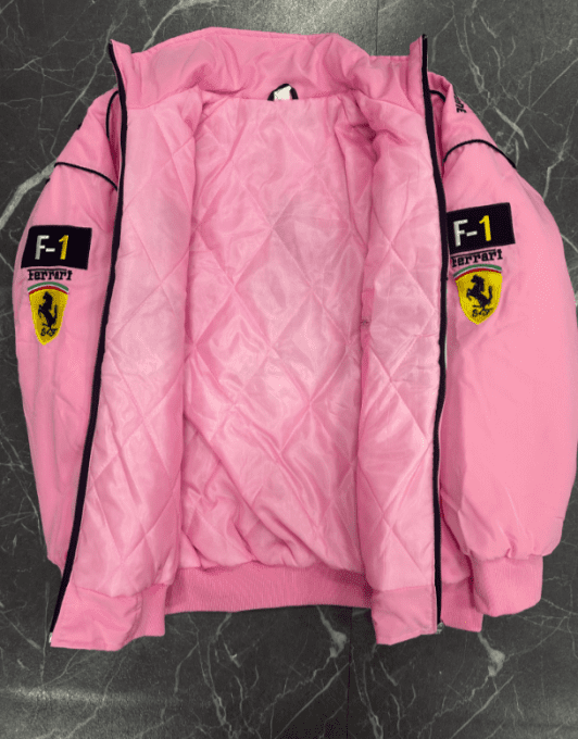 Veste Ferrari F1 Rose Streetwear Mixte Homme Femme