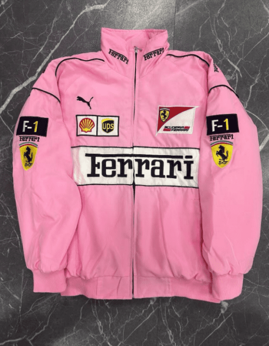 Veste Ferrari F1 Rose Streetwear Mixte Homme Femme